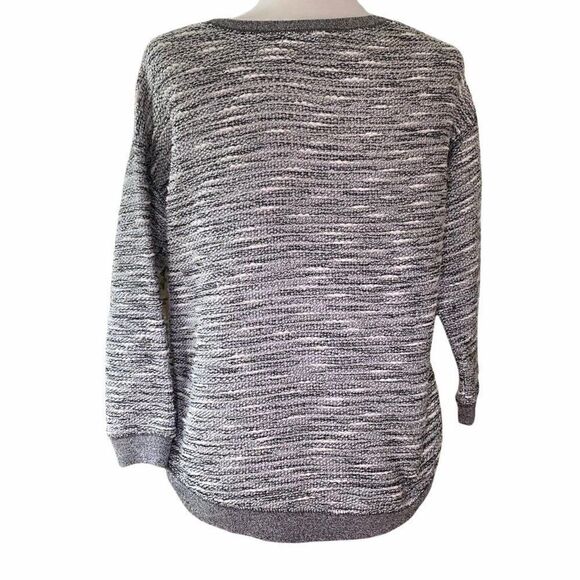 American Eagle Outfitters Women’s Gray White Knit Metallic Thread SZ S/P - Picture 2 of 9